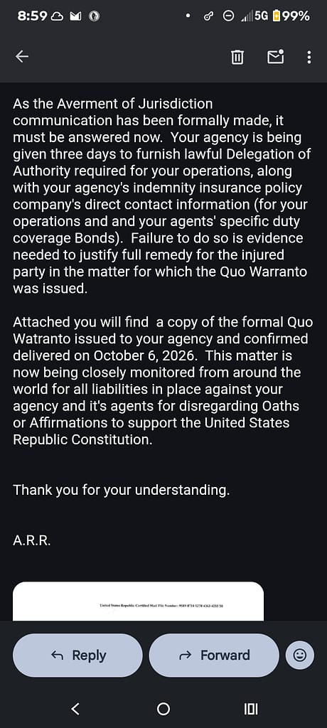 Orange County Sheriff's Office Delegation Unproven Now evidence exhibit a2 email part2