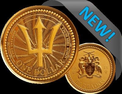 2023 Barbados Trident - 1/10 oz Gold Coin Mint