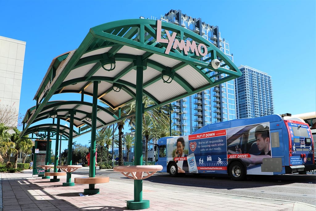 Lynx Bus Operators In Downtown Orlando