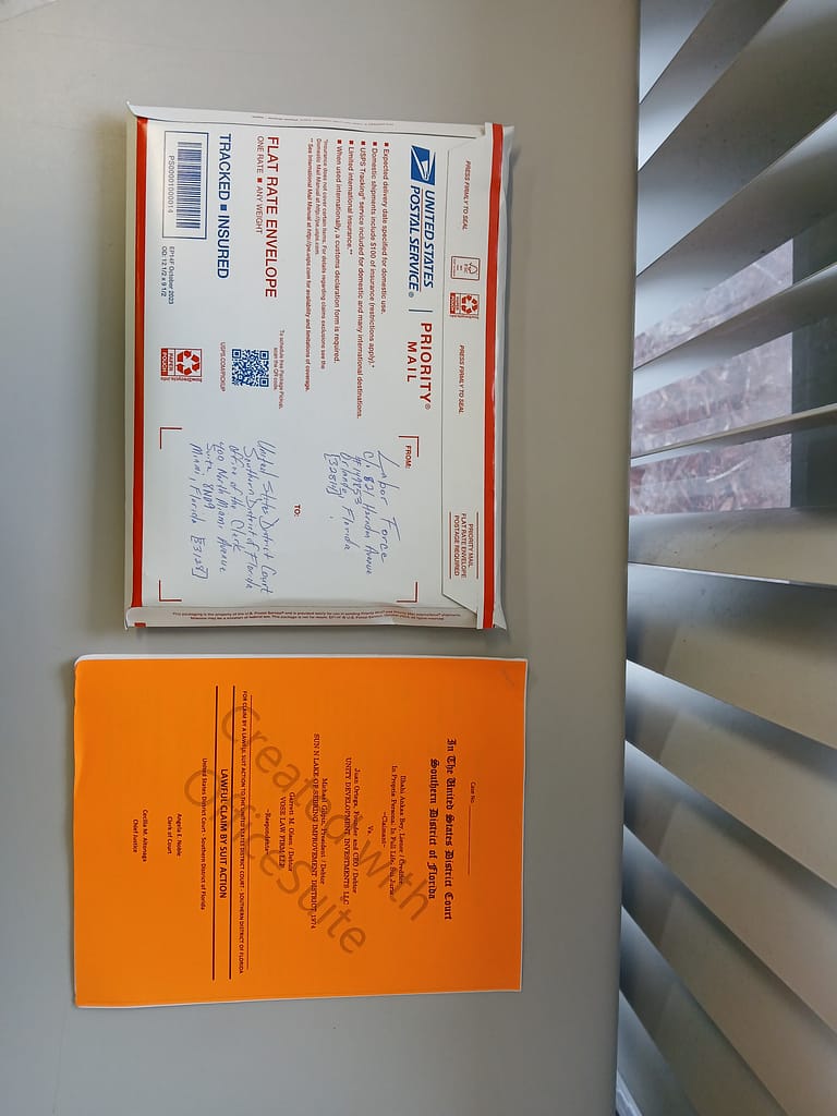 Lawful Suit Action Mailed - UNITY DEVELOPMENT INVESTMENTS - part 3