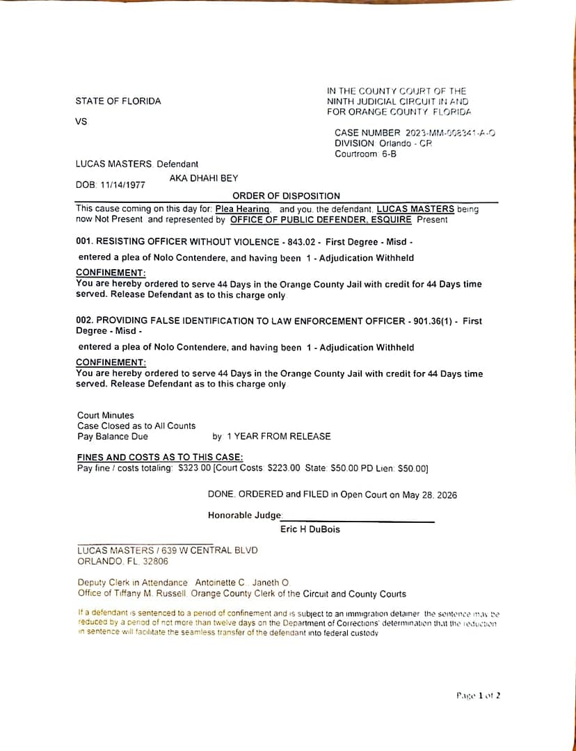 Orange County Sheriff's Office Agents Stage Jaywalking Fraud evidence - Bey vs STATE OF FLORIDA Administration